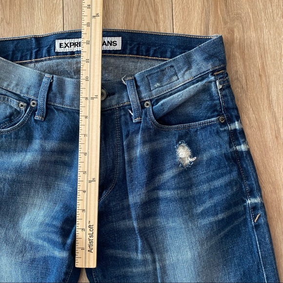 Express Jeans Mens Rocco Slim Fit Straight Leg Denim Jeans Size 29x30 - Picture 7 of 8